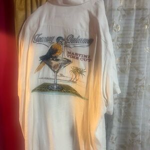 Tommy Bahama White Parrot Graphic Men's Shirt